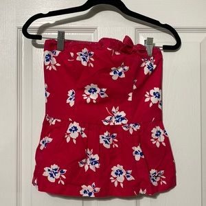 Hollister medium halter top with lace trim